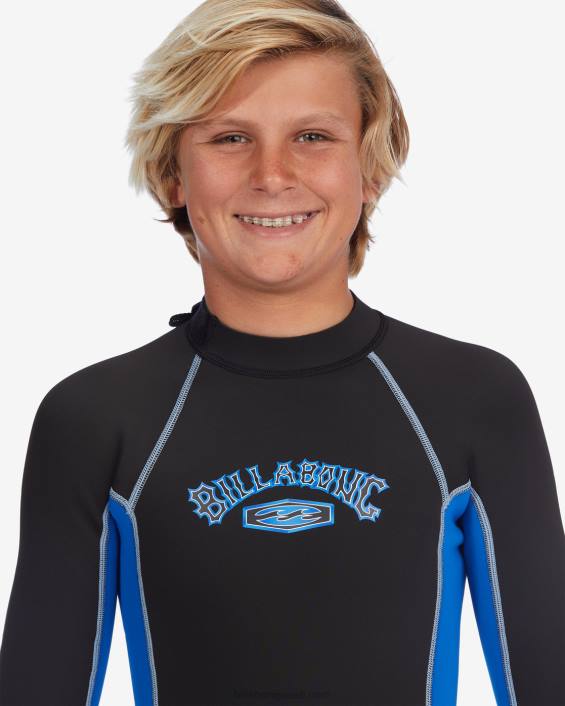 2/2 mm absoluutselt lühikeste varrukatega seljaga tõmblukuga vedrukostüüm poisid sadam D28T892 Billabong