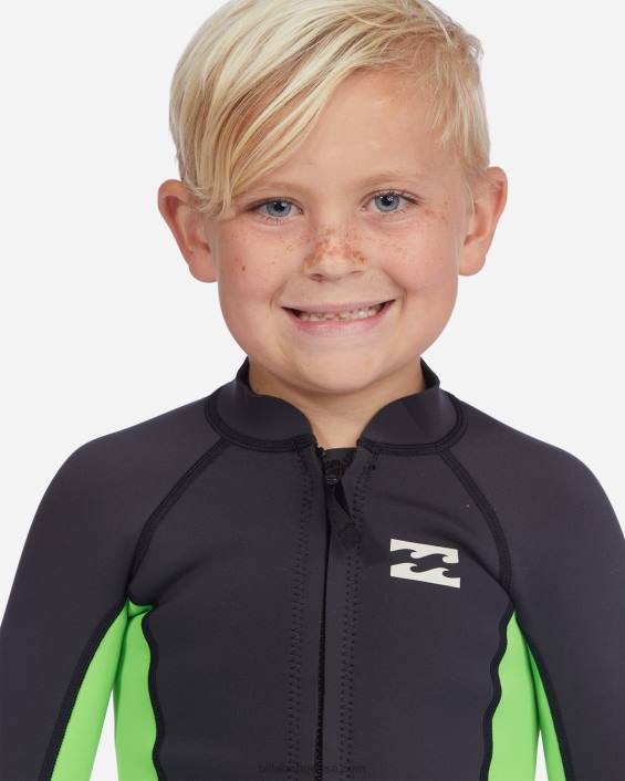 (2-7) 1/1mm absoluutne märja ülikonna jope poisid neoonroheline D28T1136 Billabong