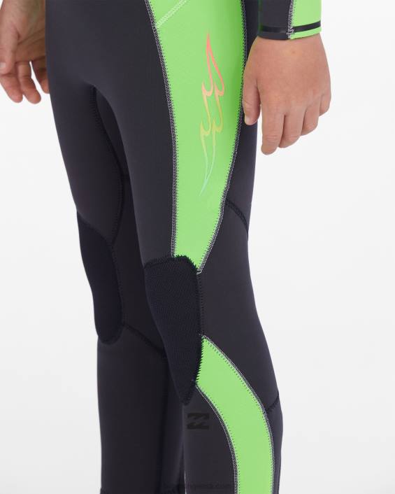 (2-7) 3/2mm absoluutse seljaga tõmblukuga märgülikond poisid neoonroheline D28T987 Billabong