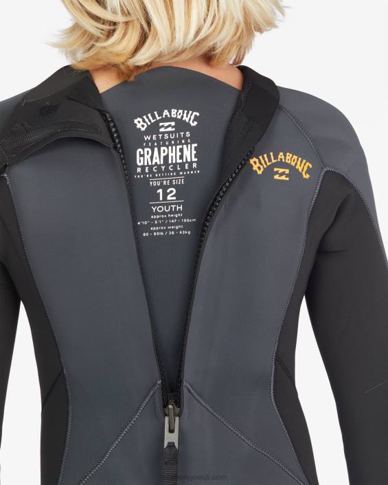 3/2 absoluutse seljaga tõmblukuga täielik veeülikond poisid grafiit D28T1130 Billabong