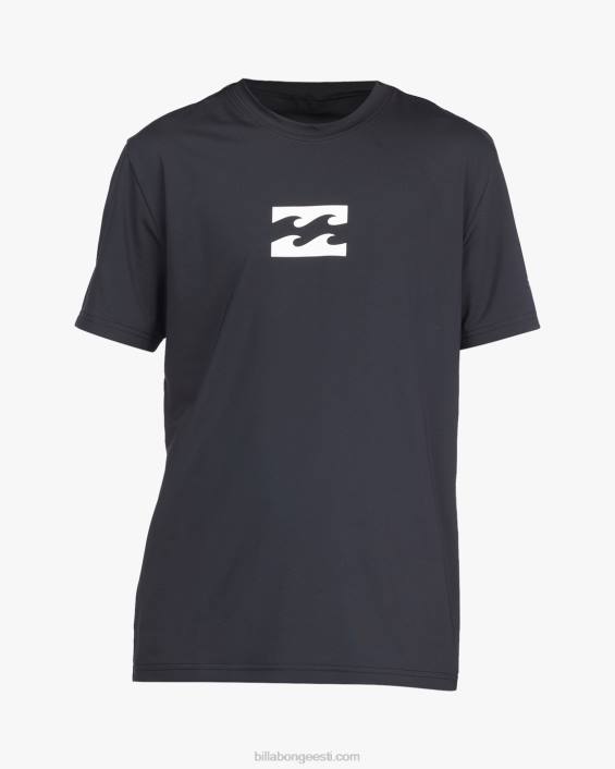 kogu päeva laine lahtiselt lühikeste varrukatega surfisärk poisid must D28T955 Billabong