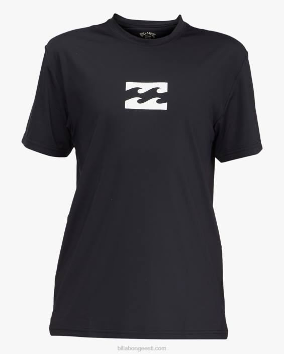 kogu päeva laine lahtiselt lühikeste varrukatega surfisärk poisid must D28T955 Billabong