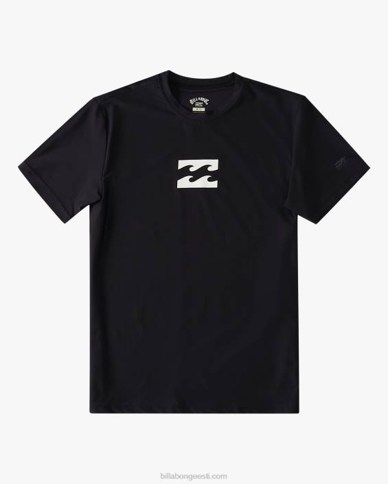 kogu päeva laine lahtiselt lühikeste varrukatega surfisärk poisid must D28T955 Billabong