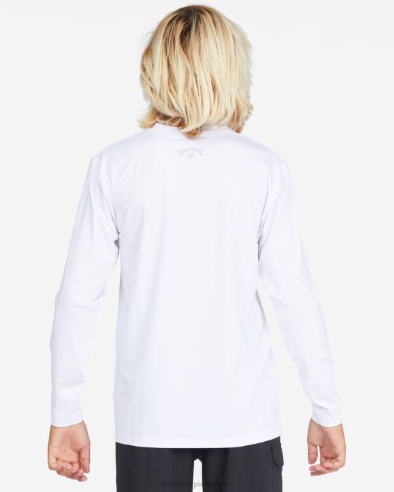 kogu päeva laine lahtiselt pikkade varrukatega surfisärk poisid valge D28T959 Billabong