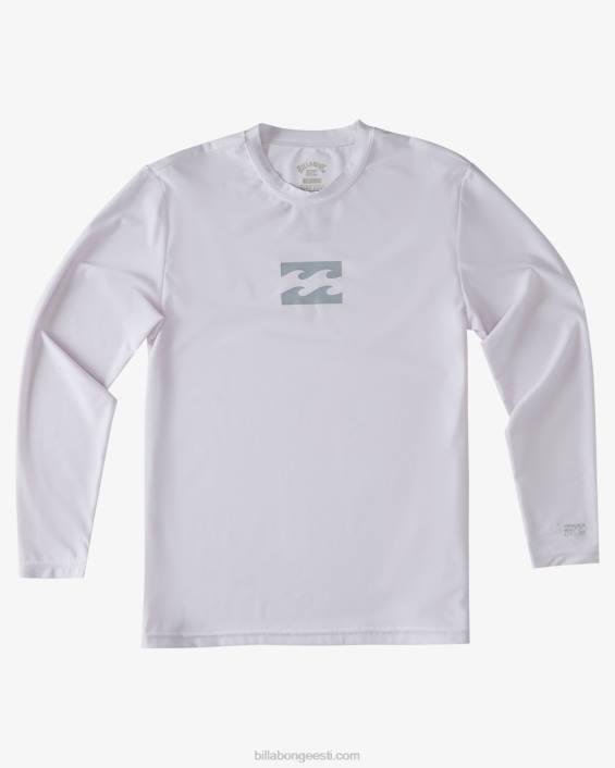 kogu päeva laine lahtiselt pikkade varrukatega surfisärk poisid valge D28T959 Billabong