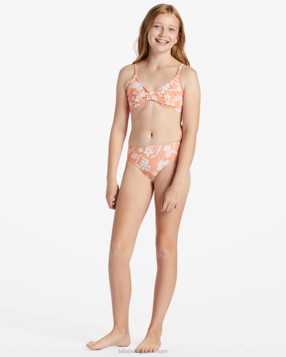 saar päikese käes kaheosaline kolmnurkne bikiinikomplekt tüdrukud terav mandariin D28T2671 Billabong