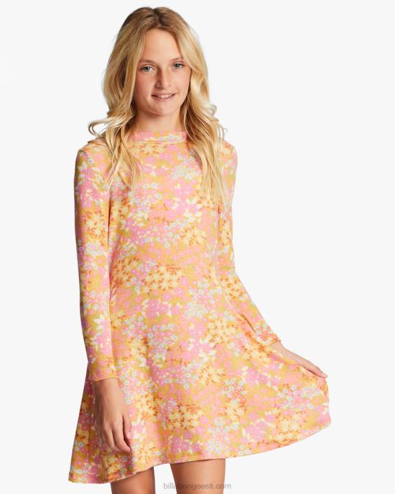 4-16 mod liigub kleit tüdrukud pehme roosa D28T2743 Billabong