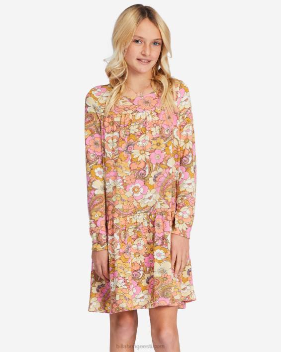 metsikus pikkade varrukatega minikleidis tüdrukud magus šokolaad D28T2796 Billabong