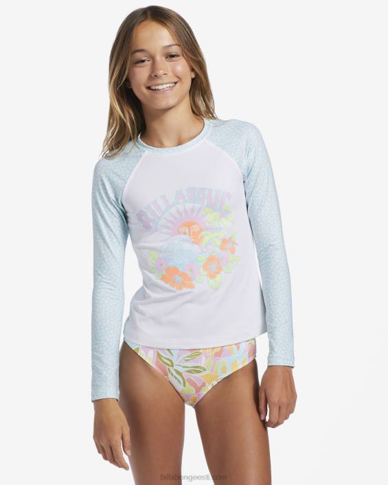 Tropic Crush pikkade varrukatega upf 50 rashguard tüdrukud soola kristall D28T2607 Billabong