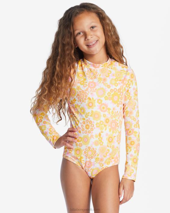 Wildflower pikkade varrukatega ühes tükis upf 50 rashguard tüdrukud mitu D28T2626 Billabong