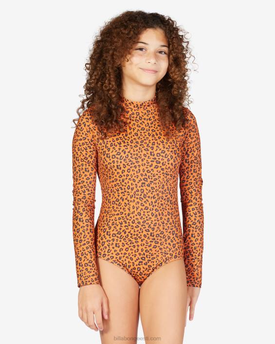 metsalille pikkade varrukatega ujumistrikoo tüdrukud kõrbesavi D28T2749 Billabong