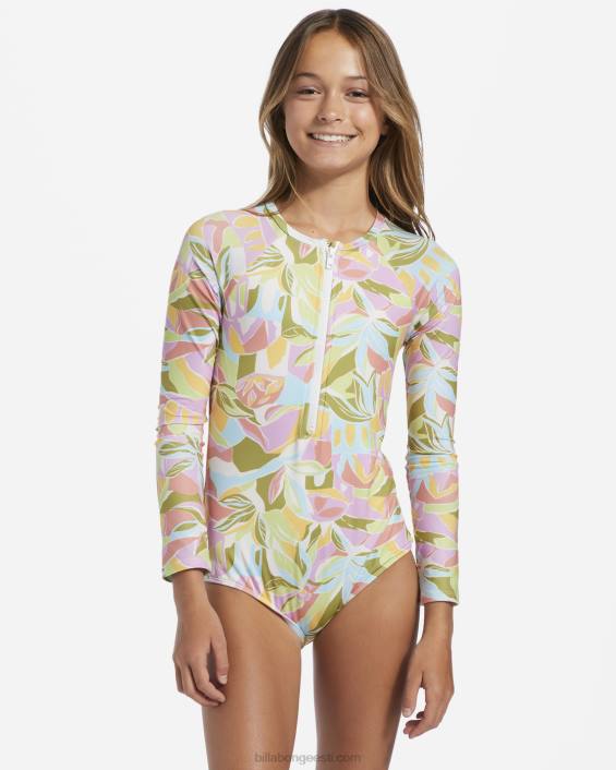 tropic crush pikkade varrukatega upf 50 ühes tükis ujumistrikoo tüdrukud mitu D28T2604 Billabong