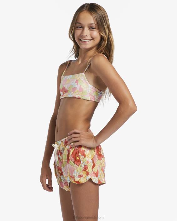 meeletult elastsed vöökohaga lühikesed püksid tüdrukud roosa silmapilk D28T2765 Billabong