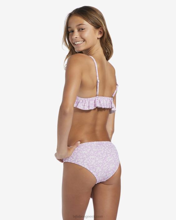 Kaheosaline 4-16 lillepoolne kolmnurkne ujumiskomplekt tüdrukud lilla unistus D28T2682 Billabong